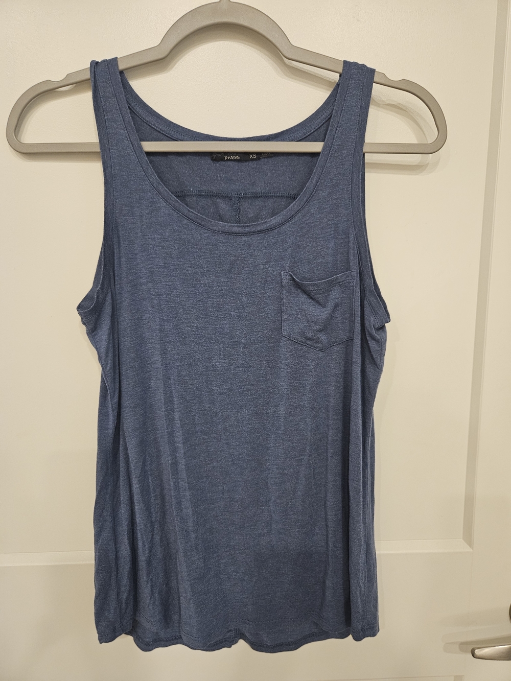 Prana Indigo Scoop Neck Tank with Chest Pocket